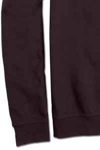 Pima Cotton Zip-Mock Sweatshirt in Dark Chocolate by Scott Barber
