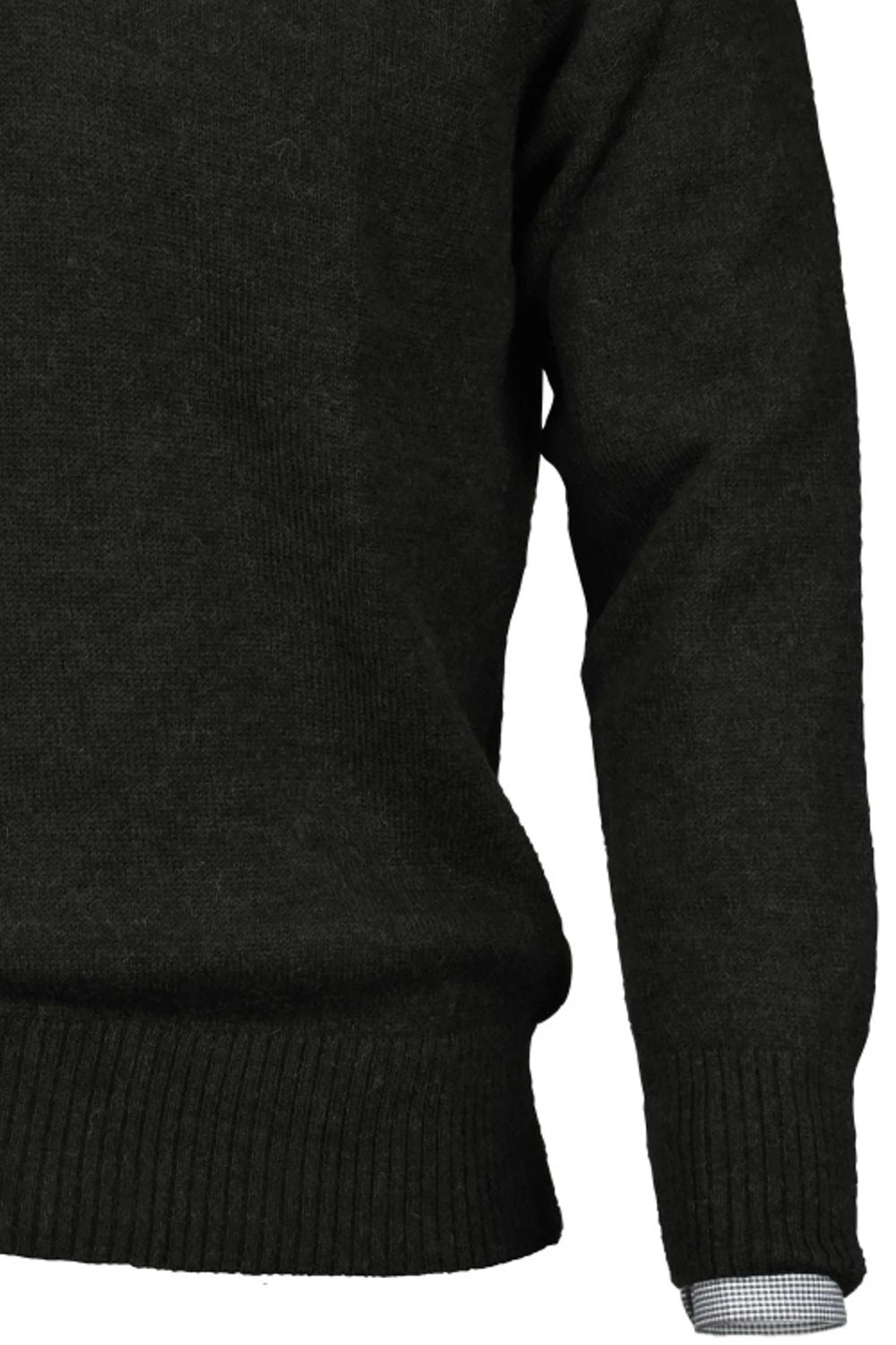 Royal Alpaca 2-Button Shawl Collar Sweater in Charcoal Heather by Peru Unlimited