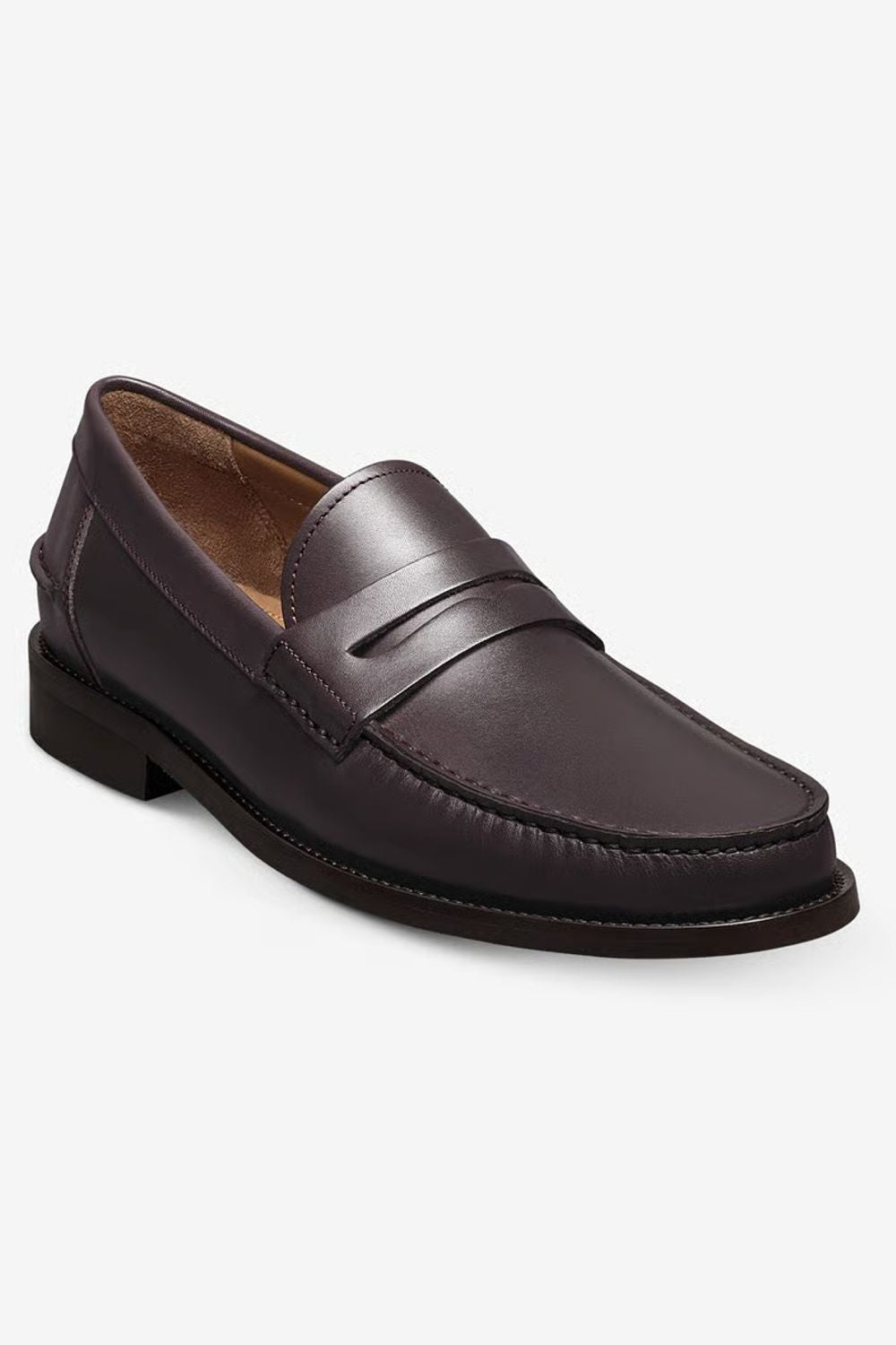 Sorrento Moccasin-Style Penny Loafer in Burgundy Leather by Allen Edmonds