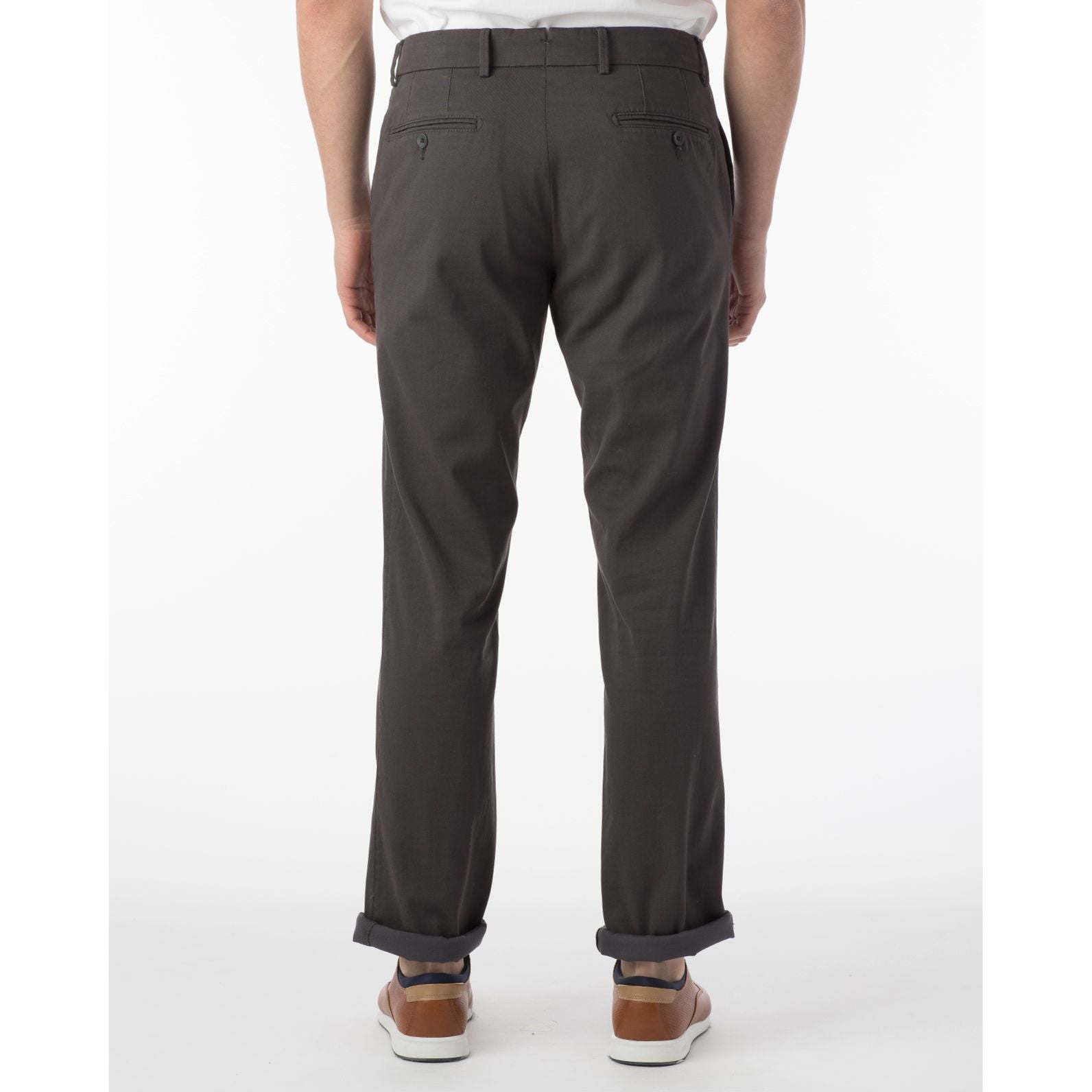 Perma Color Pima Twill Khaki Pants in Pavement, Size 32 (Mansfield Relaxed Fit) by Ballin