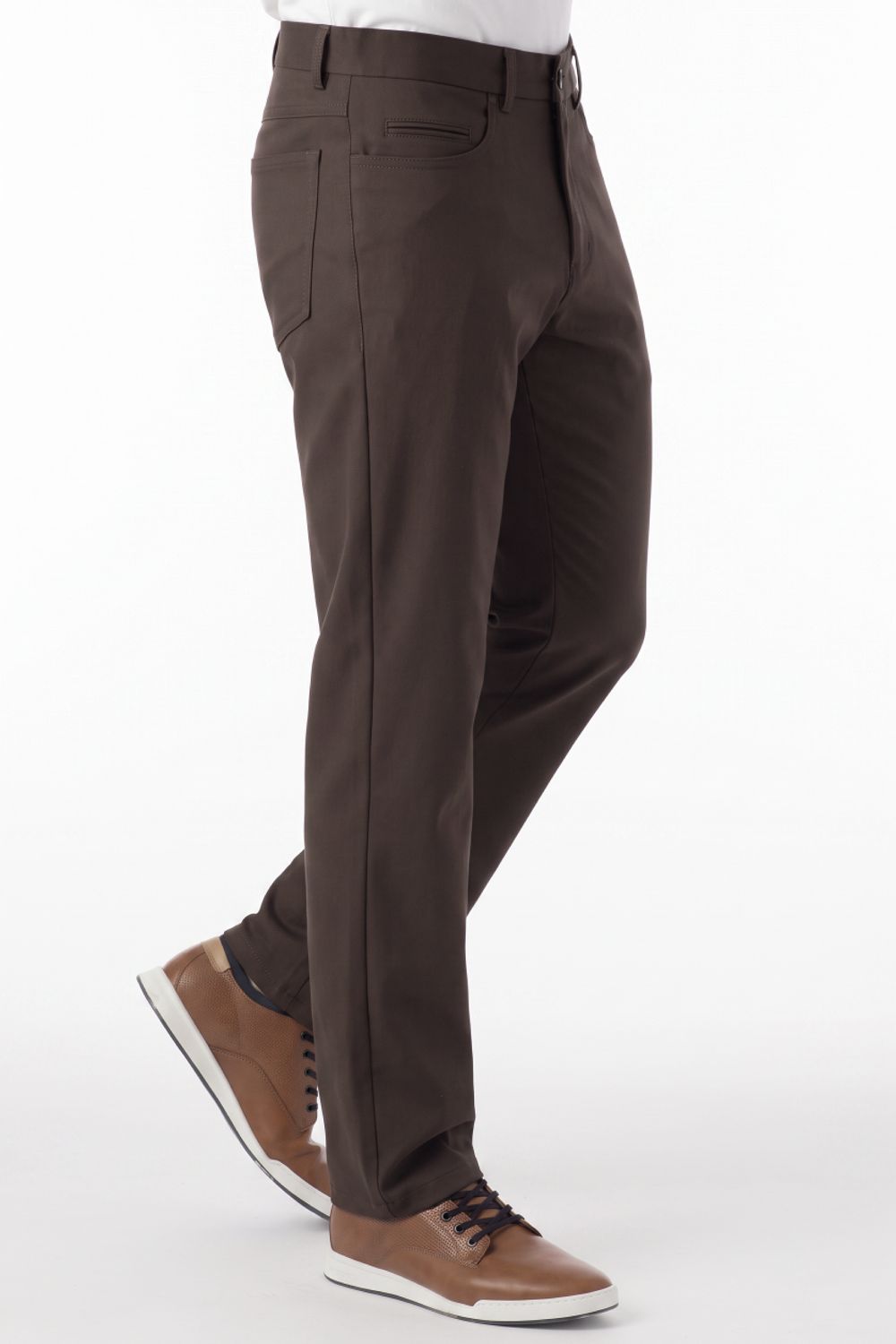 Comfort-EZE 5-Pocket Commuter Bi-Stretch Gabardine Pant in Oak (Connor Modern Fit) by Ballin