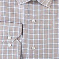 Performance Dobby Check Sport Shirt in Fossil by Scott Barber