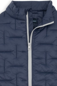 Space-Quilted Puffer Vest in Navy by Scott Barber