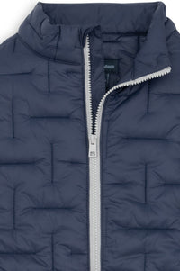 Space-Quilted Puffer Vest in Navy by Scott Barber