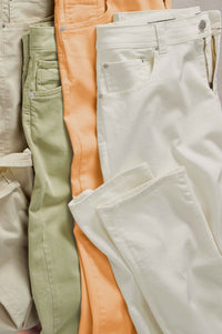 'Old Dyed Denim' Stretch 5-Pocket Jeans in Snow (Modern Straight Fit) by Ballin