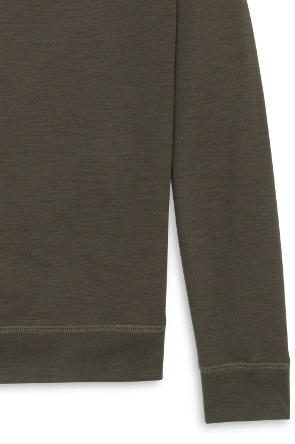 Lightweight Merino Wool Blend Crew Neck Sweatshirt in Cocoa by Scott Barber