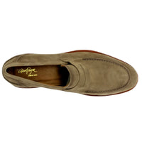 Naples Modern Suede Penny Loafer in Greige by Alan Payne Footwear