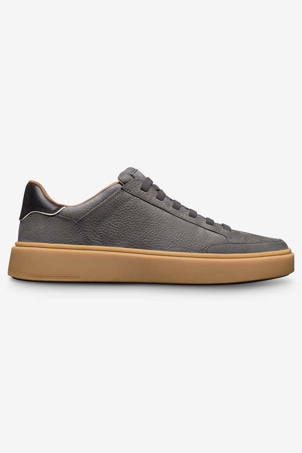 Oliver Slip-On Stretch-Lace Sneaker in Piombo Grey Suede with Gum Sole by Allen Edmonds
