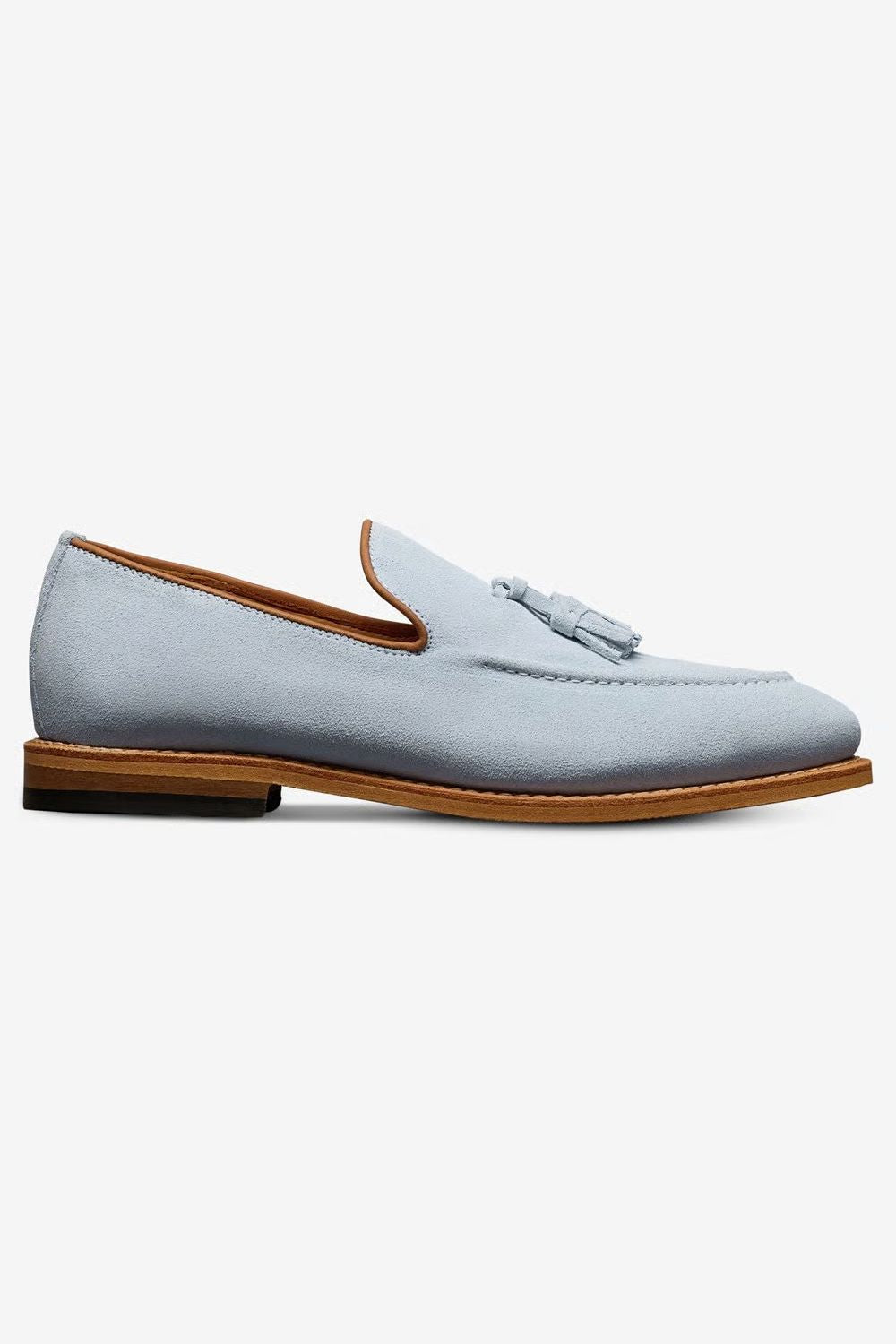 Randolph Tassel Loafer in Light Blue Suede by Allen Edmonds