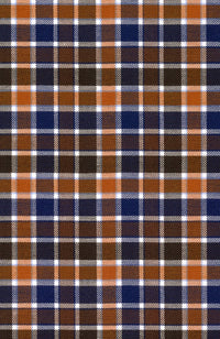 Prep Twill Check Long Sleeve Sport Shirt with Button Down Collar in Auburn and Navy Multi by Scott Barber