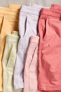 Broken Twill Stretch Cotton Shorts in Thistle (College Modern Fit - 8" Inseam) by Ballin