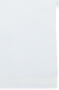 Fine Gauge Bouclé Knit Polo in White by Scott Barber