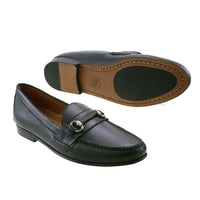 Preston Interchangeable 'Bridge Bits®' Loafer in Black Sheepskin by T.B. Phelps