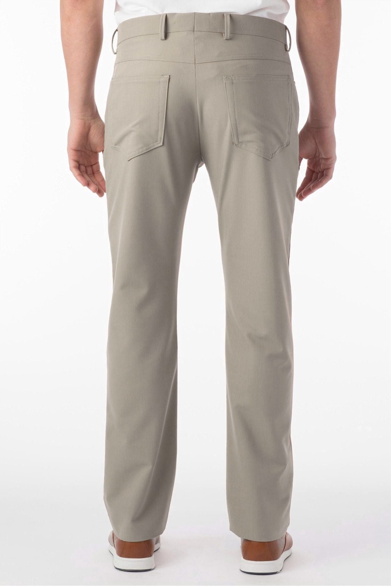 Comfort-EZE 5-Pocket Commuter Bi-Stretch Gabardine Pant in Stone (Connor Modern Fit) by Ballin
