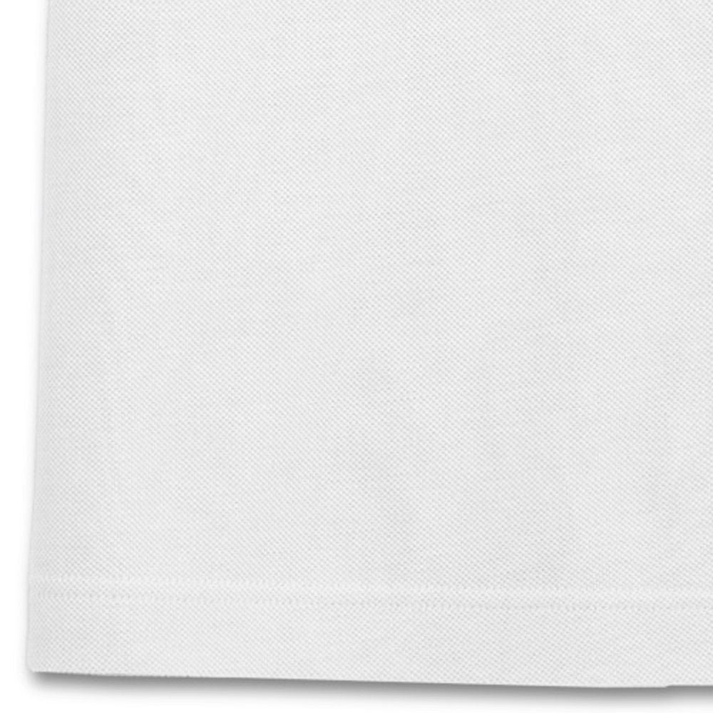 Pima Pique Short Sleeve Two-Button Polo in White by Scott Barber