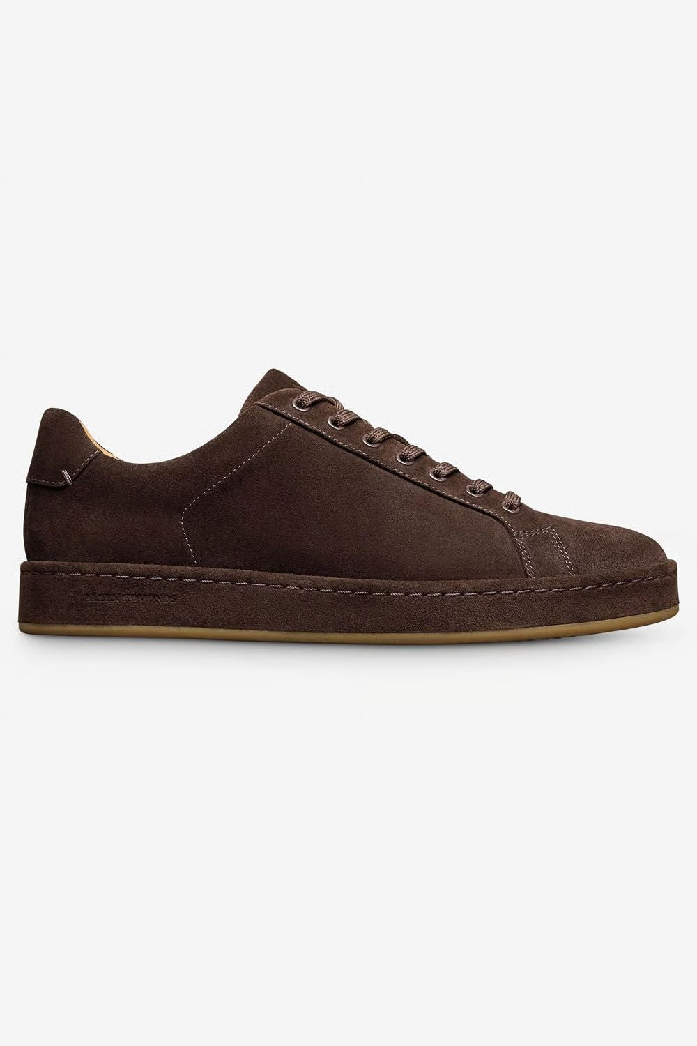 Barnes Lace-Up Sneaker in Polo Brown Suede by Allen Edmonds