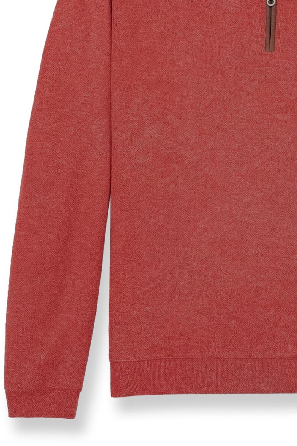 Stretch Heather Fleece Pullover in Brick by Scott Barber