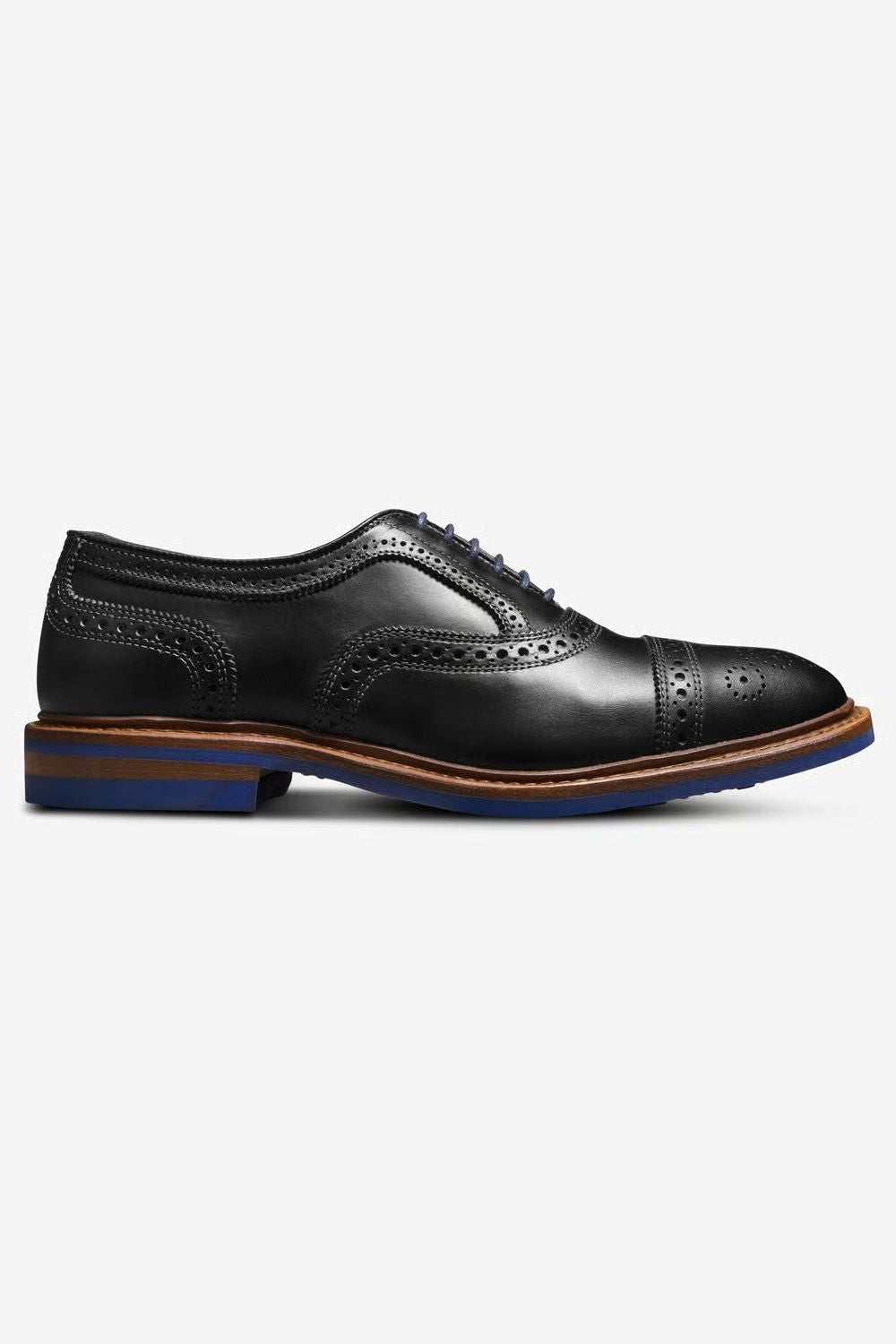 Strandmok Cap-Toe Oxford with Dainite Rubber Sole in Black Chromexcel Leather by Allen Edmonds