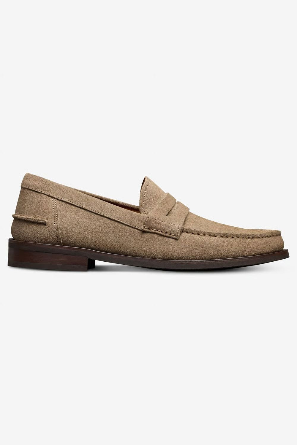 Sorrento Moccasin-Style Penny Loafer in Tobacco Suede by Allen Edmonds