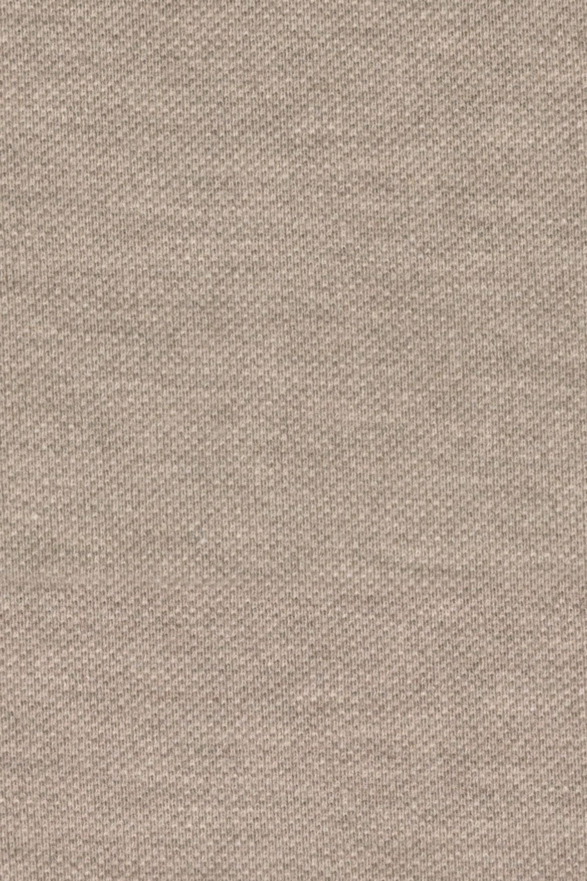 Cotton and Wool Pique Long Sleeve Polo in Camel Heather by Scott Barber