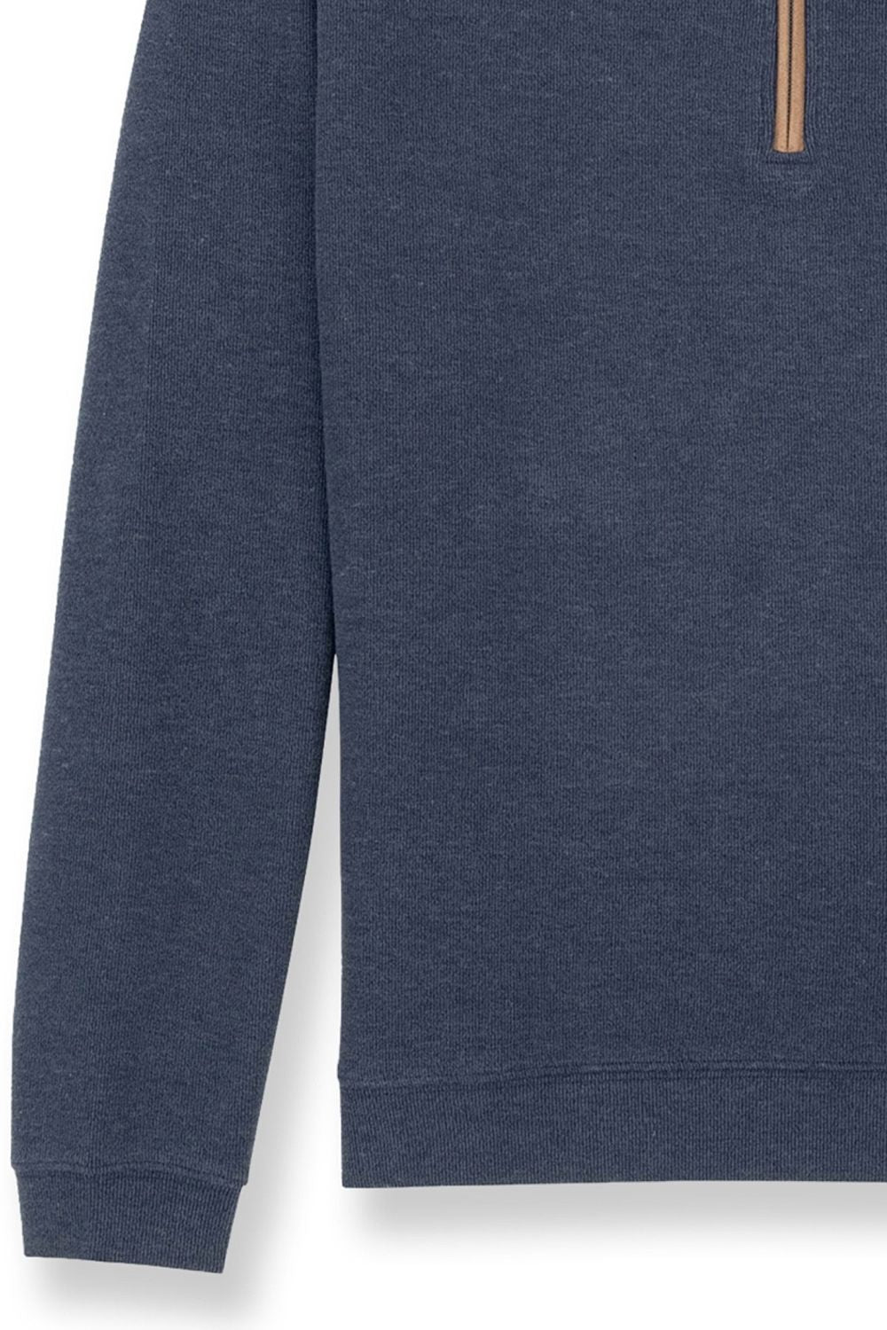Stretch Heather Fleece Pullover in Navy by Scott Barber