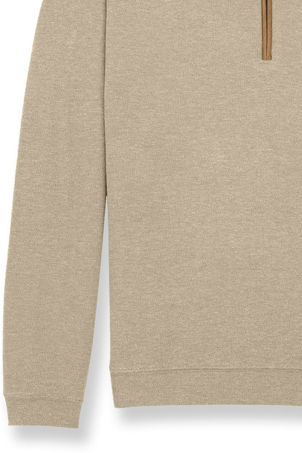 Stretch Heather Fleece Pullover in Camel by Scott Barber