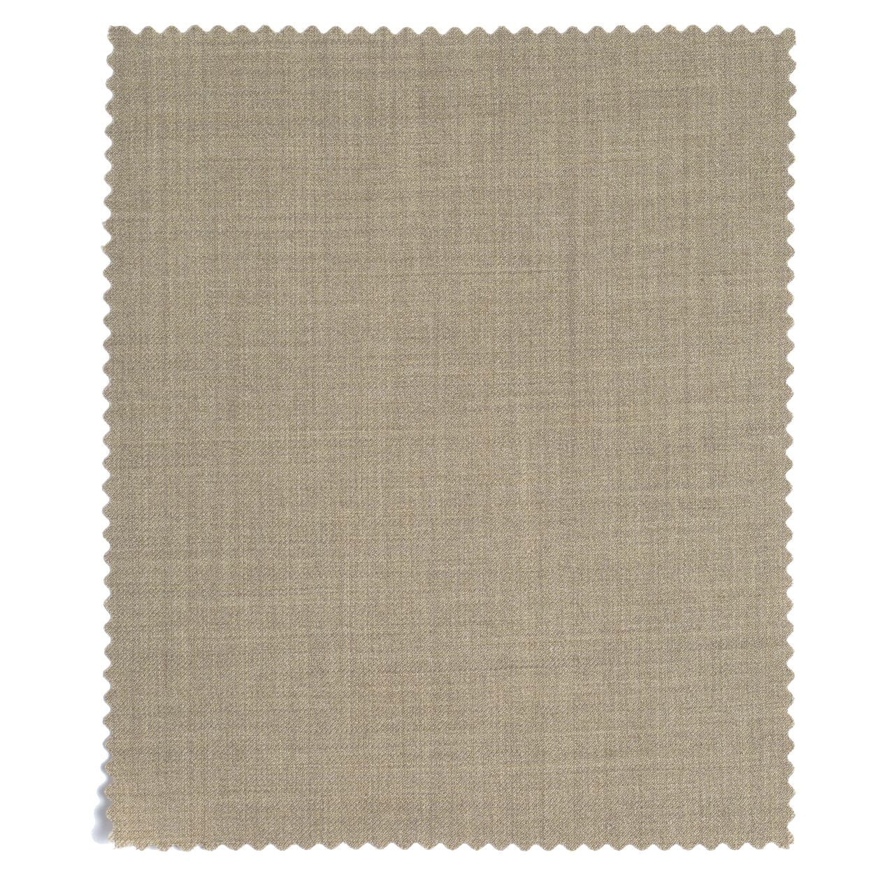 Super 120s Wool Travel Twill Comfort-EZE Trouser in Khaki (Flat Front Models) by Ballin