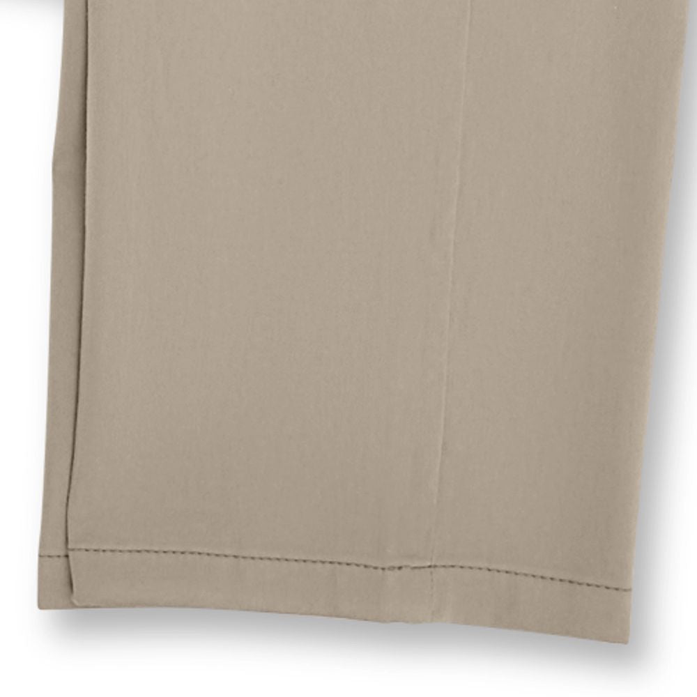 Straight Fit Luxe Sateen 5 Pocket Chino in Khaki by Scott Barber