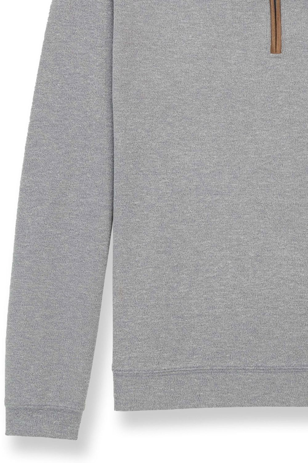 Stretch Heather Fleece Pullover in Grey Heather by Scott Barber