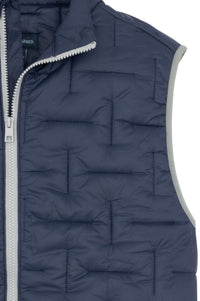 Space-Quilted Puffer Vest in Navy by Scott Barber