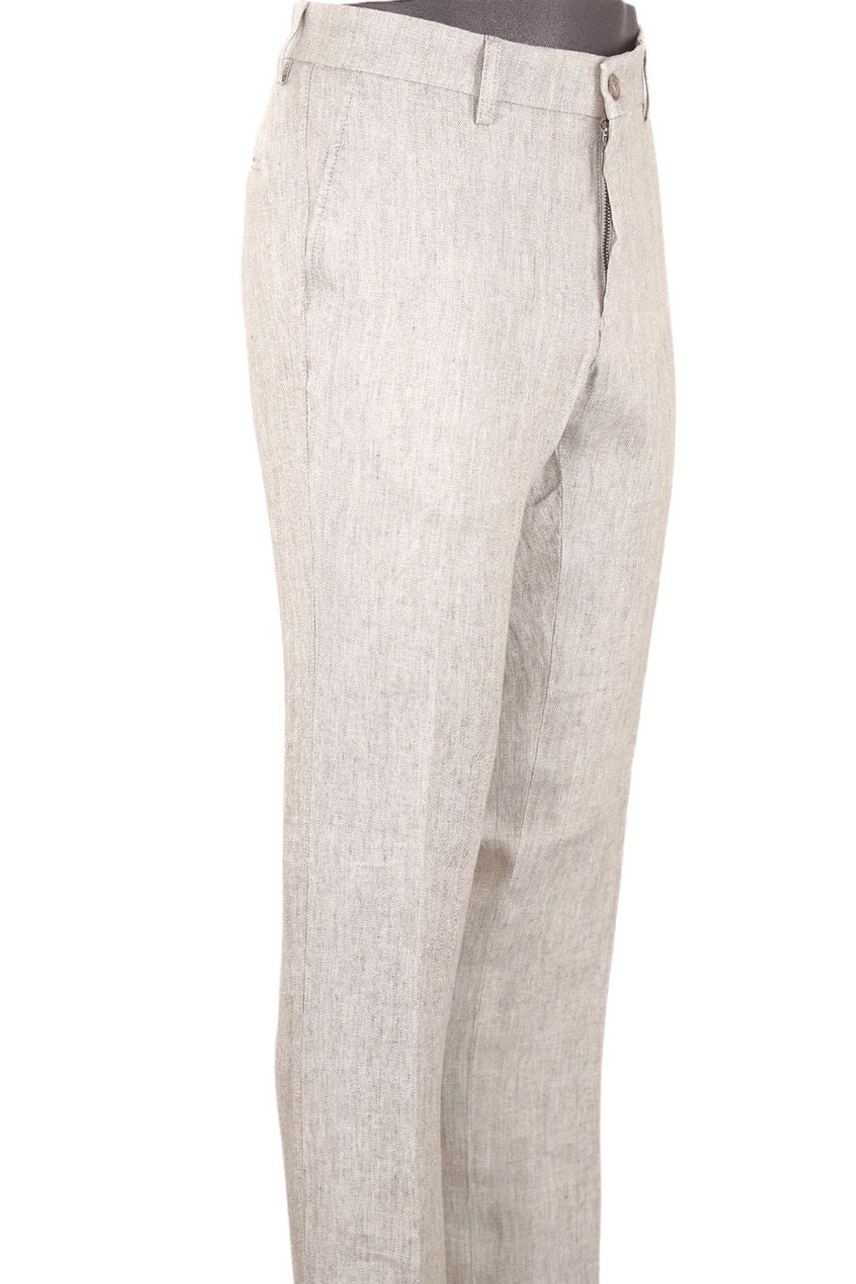 Chambray Linen Herringbone Pants in Choice of Colors (Mansfield Relaxed Fit) by Ballin