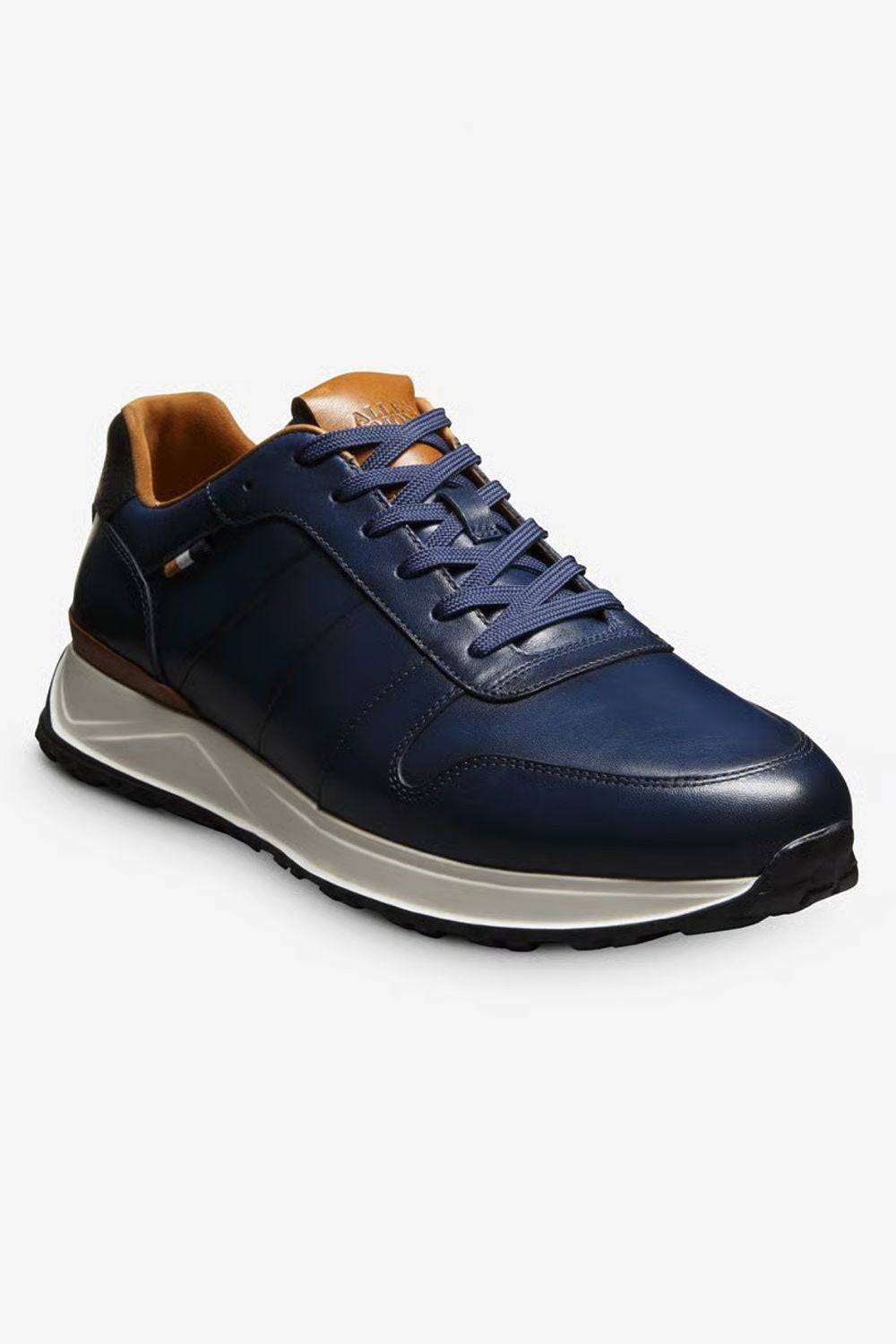Lawson Lace-Up Sneaker in Navy Leather by Allen Edmonds