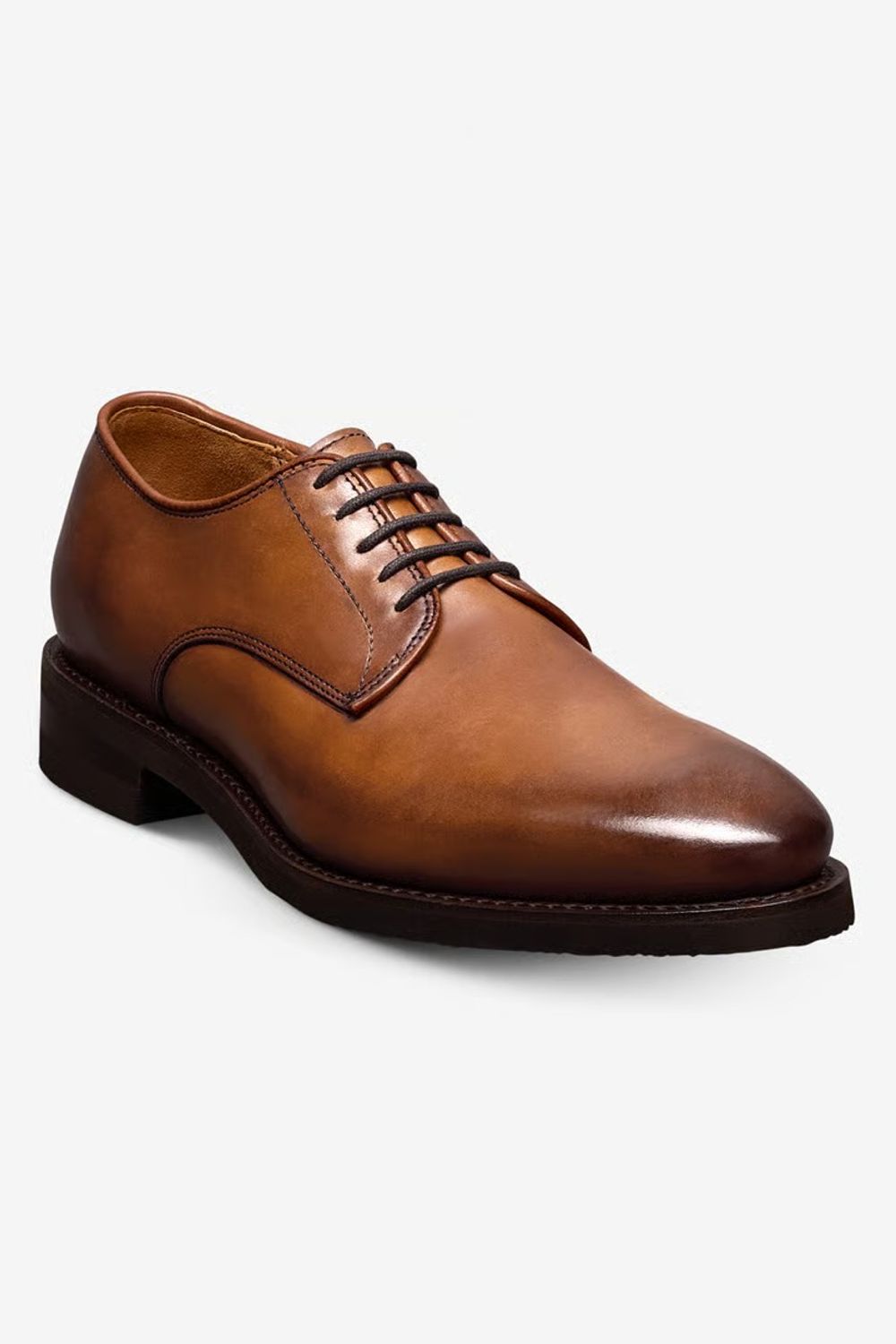 Ramsey Plain-Toe Derby Dress Shoe in Walnut Leather by Allen Edmonds