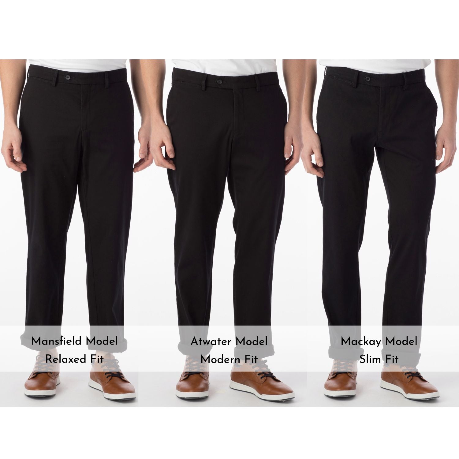 Perma Color Pima Twill Khaki Pants in Black, Size 32 (Atwater Modern Fit) by Ballin