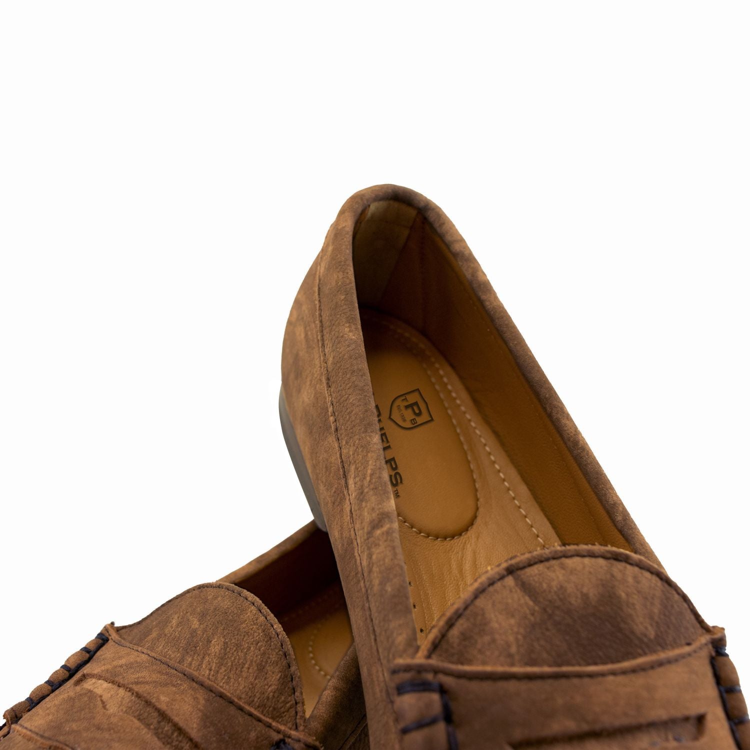 Preston Washed Calfskin Penny Loafer in Espresso/Walnut by T.B. Phelps