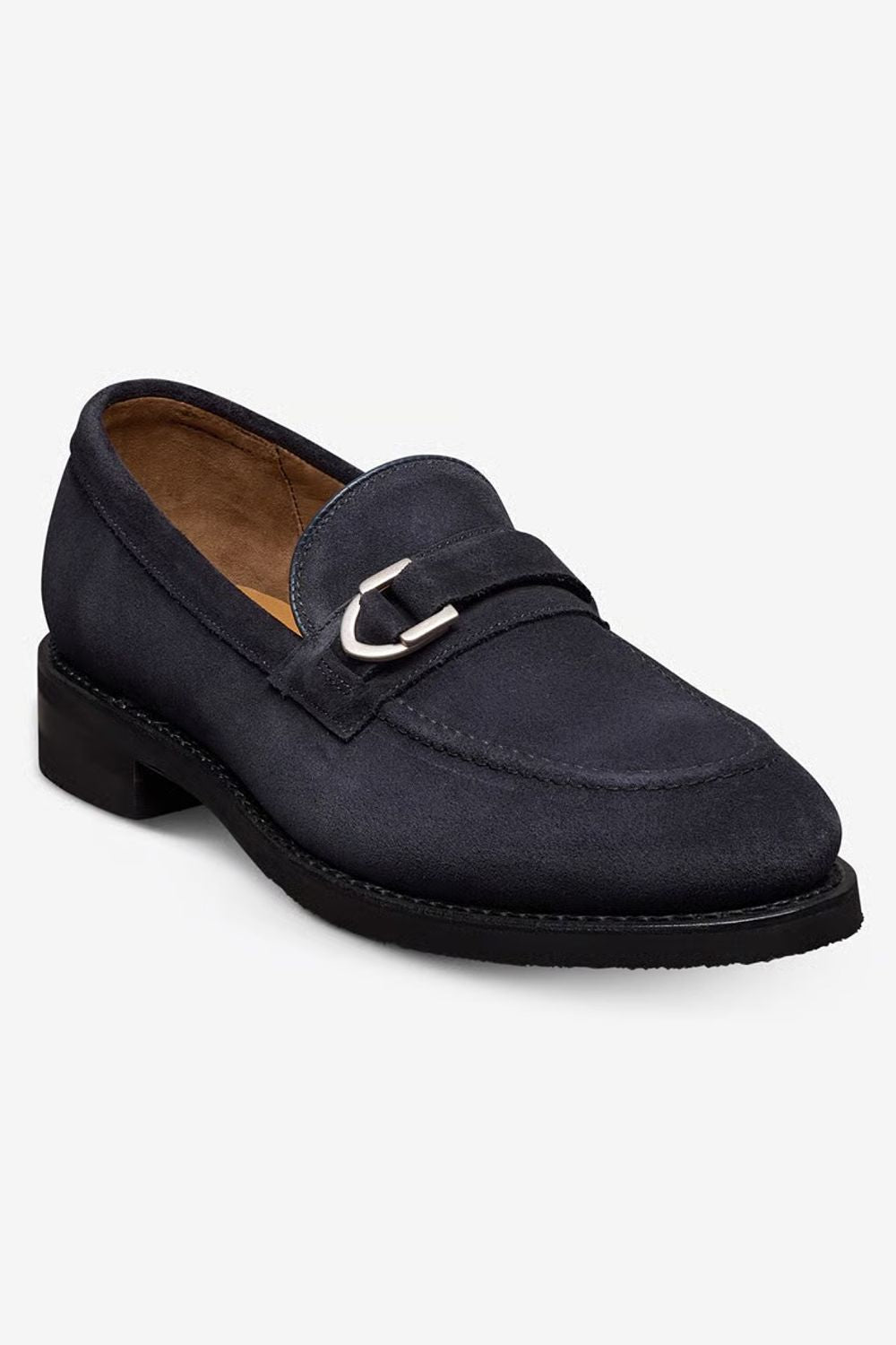 Rollins Dress Buckle Loafer in Baltic Blue Suede by Allen Edmonds