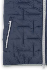 Space-Quilted Puffer Vest in Navy by Scott Barber