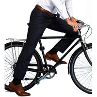 Performance Wool Blend Commuter Bi-Stretch Serge Comfort-EZE Trouser in Navy Mix (Flat Front Models) by Ballin