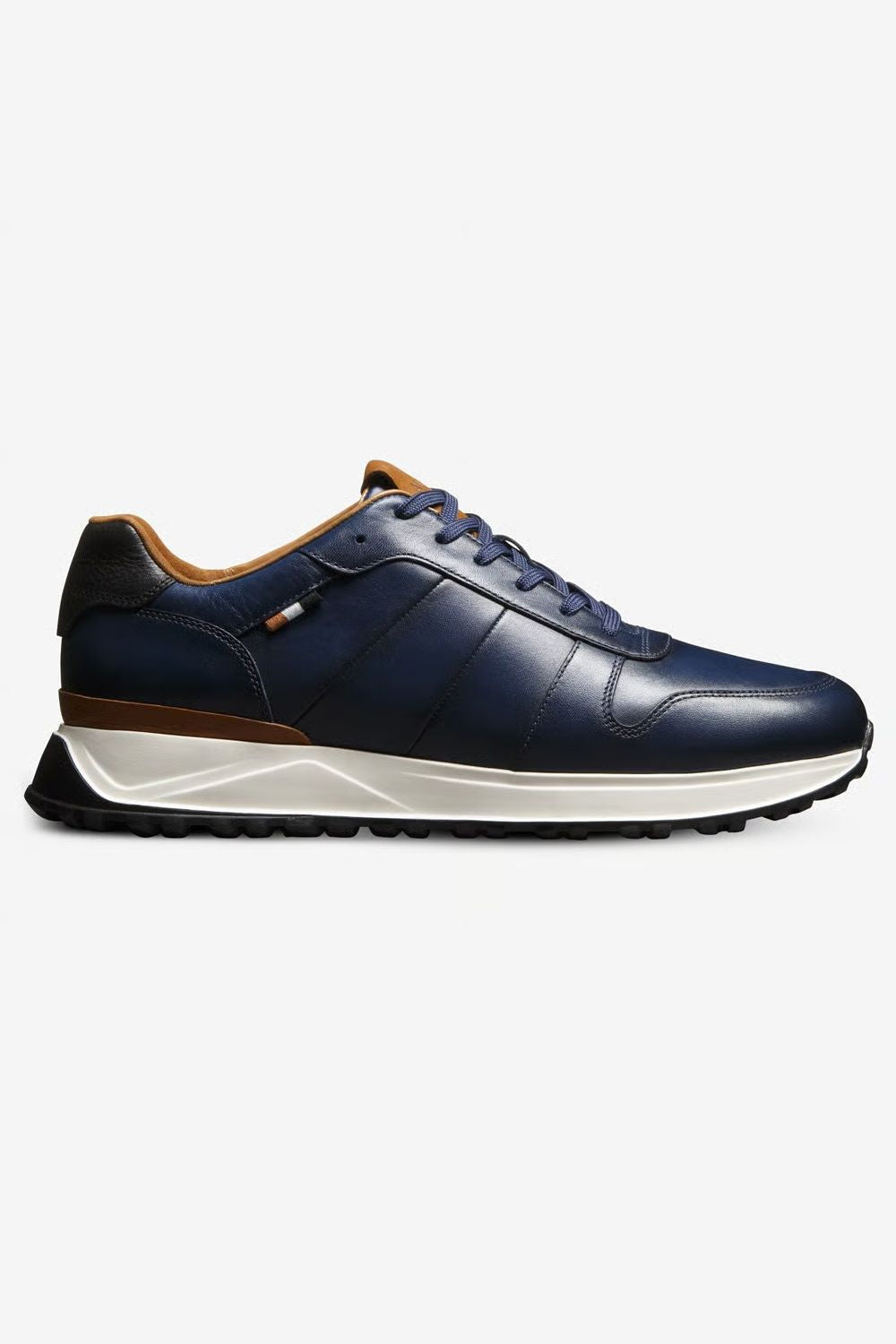 Lawson Lace-Up Sneaker in Navy Leather by Allen Edmonds