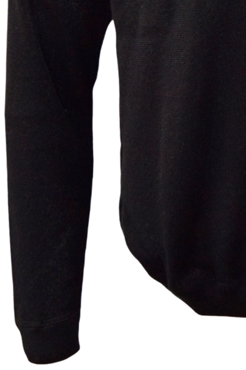 Baby Alpaca Links Knit Raglan Sleeve Sweatshirt-Style Sweater in Black by Blue 1899