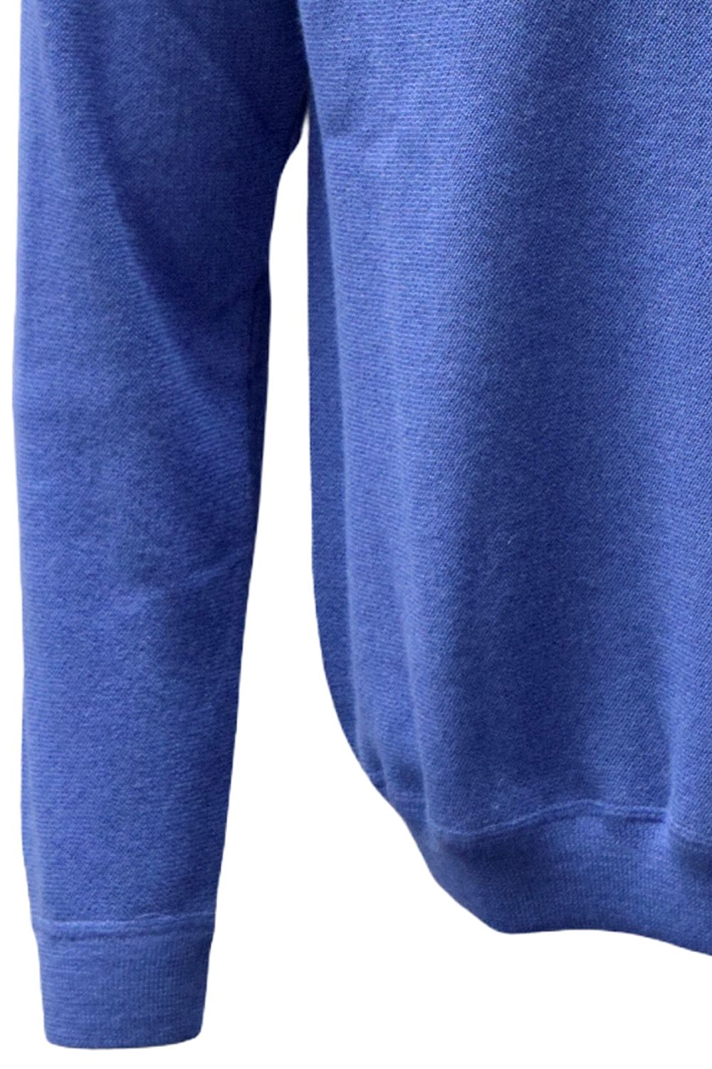 Baby Alpaca Links Knit Raglan Sleeve Sweatshirt-Style Sweater in Regal Blue by Blue 1899