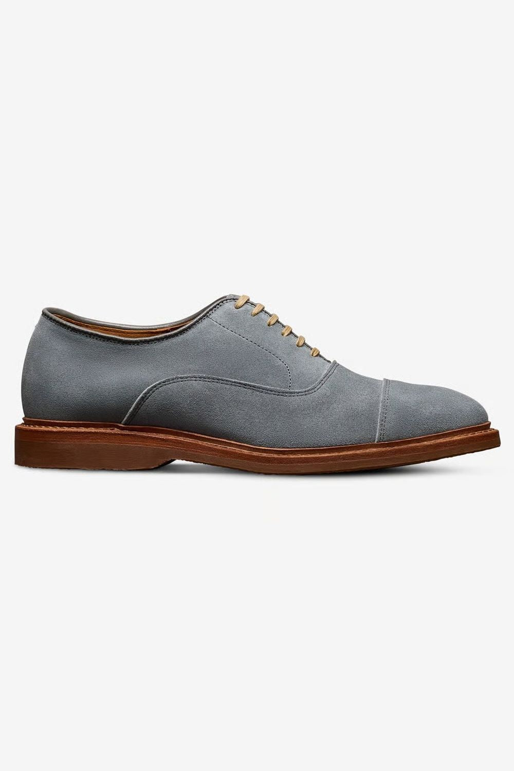 Park Avenue Verse Cap-Toe Oxford Dress Shoe in Steel Grey Suede by Allen Edmonds