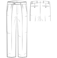 LONG FIT Super 120s Wool Gabardine Comfort-EZE Trouser in Pearl Grey (Manchester Pleated Model) by Ballin