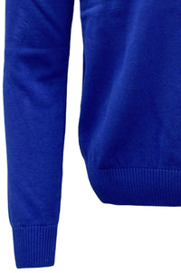 Team Colors Pima Cotton Quarter-Zip Sweater with Contrast Trim in Blue/White by Blue 1899