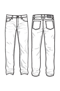 Cotton and Linen 5-Pocket Italian Luxury Stretch Chino (Mott Modern Fit - Choice of Colors) by 6 East by Ballin