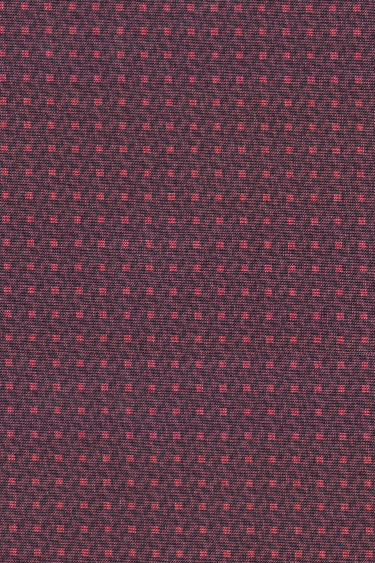 Burgundy, Black, and Wine Geometric Cotton Sport Shirt with Hidden Button Down Collar by Leo Chevalier