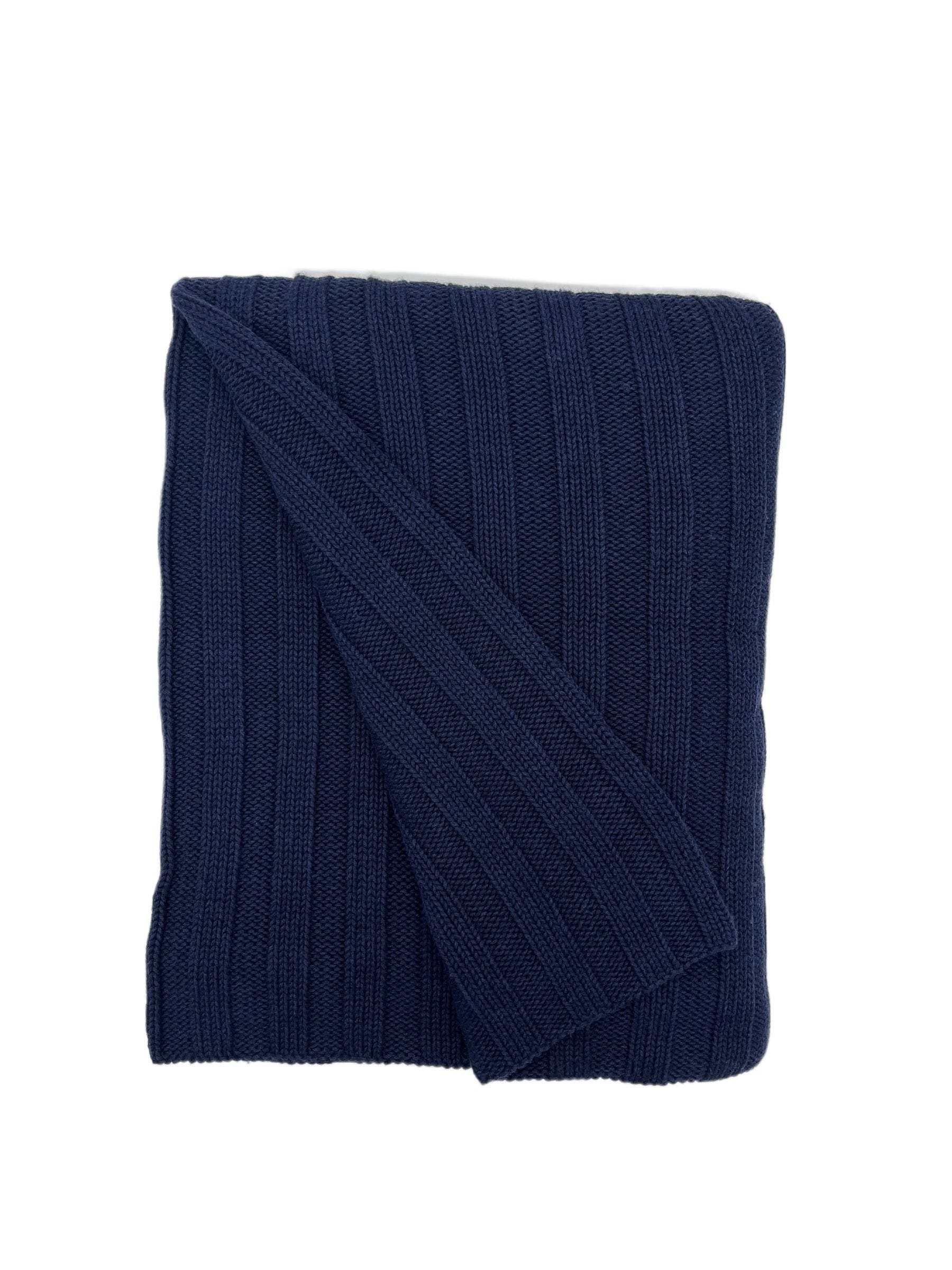 Cotton Cashmere Chunky Rib Throw (Choice of Colors) by Alashan Cashmere