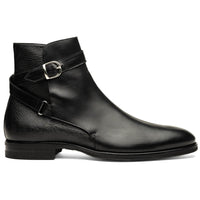 Jodphur Italian Calfskin Strap-In Chelsea Boot in Black by Zelli Italia
