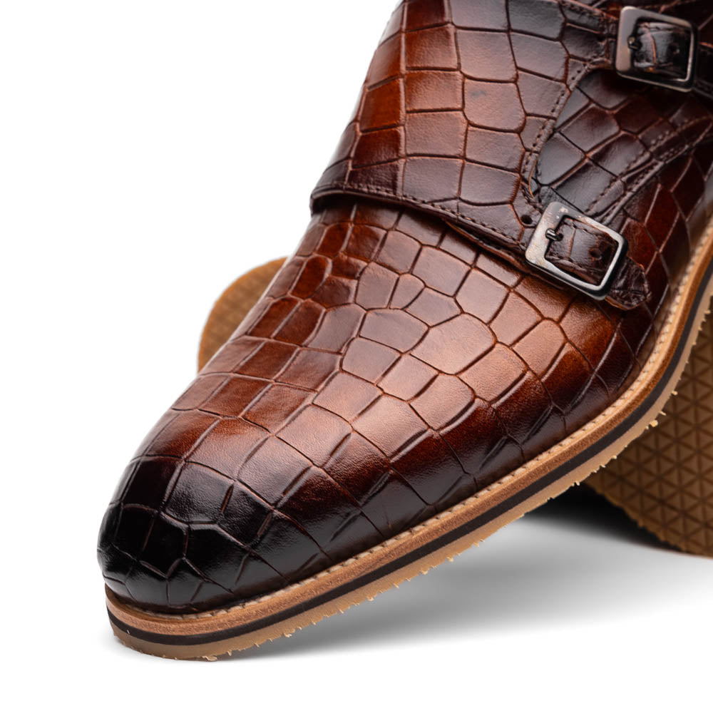 Croc Embossed Italian Leather