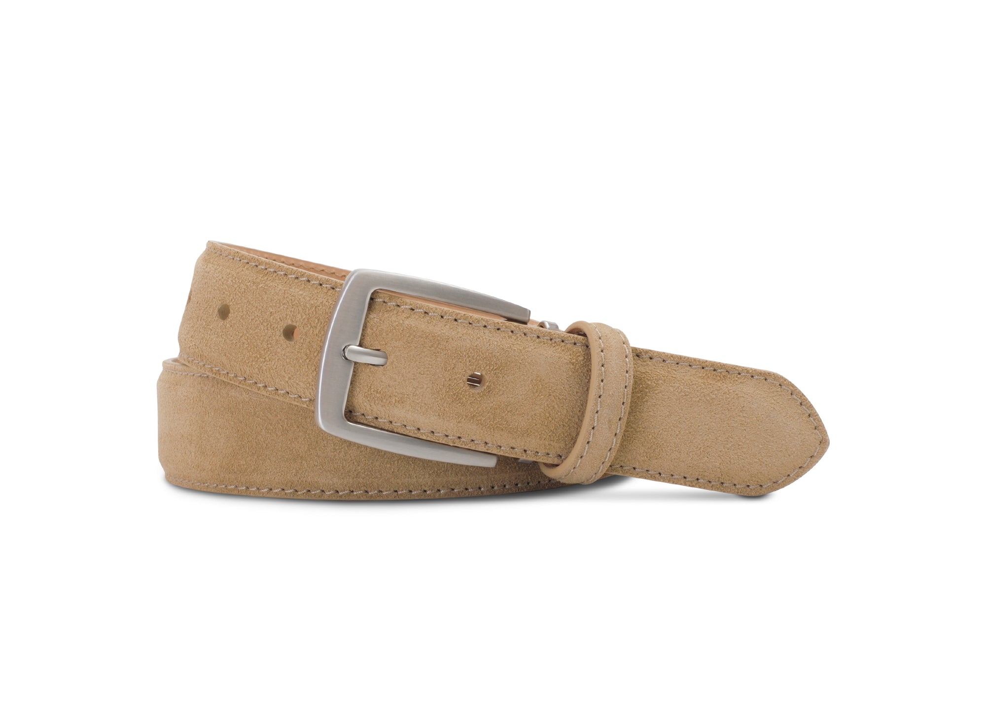 Italian Suede Belt in Light Tan by Brookes Hyde - Main Image